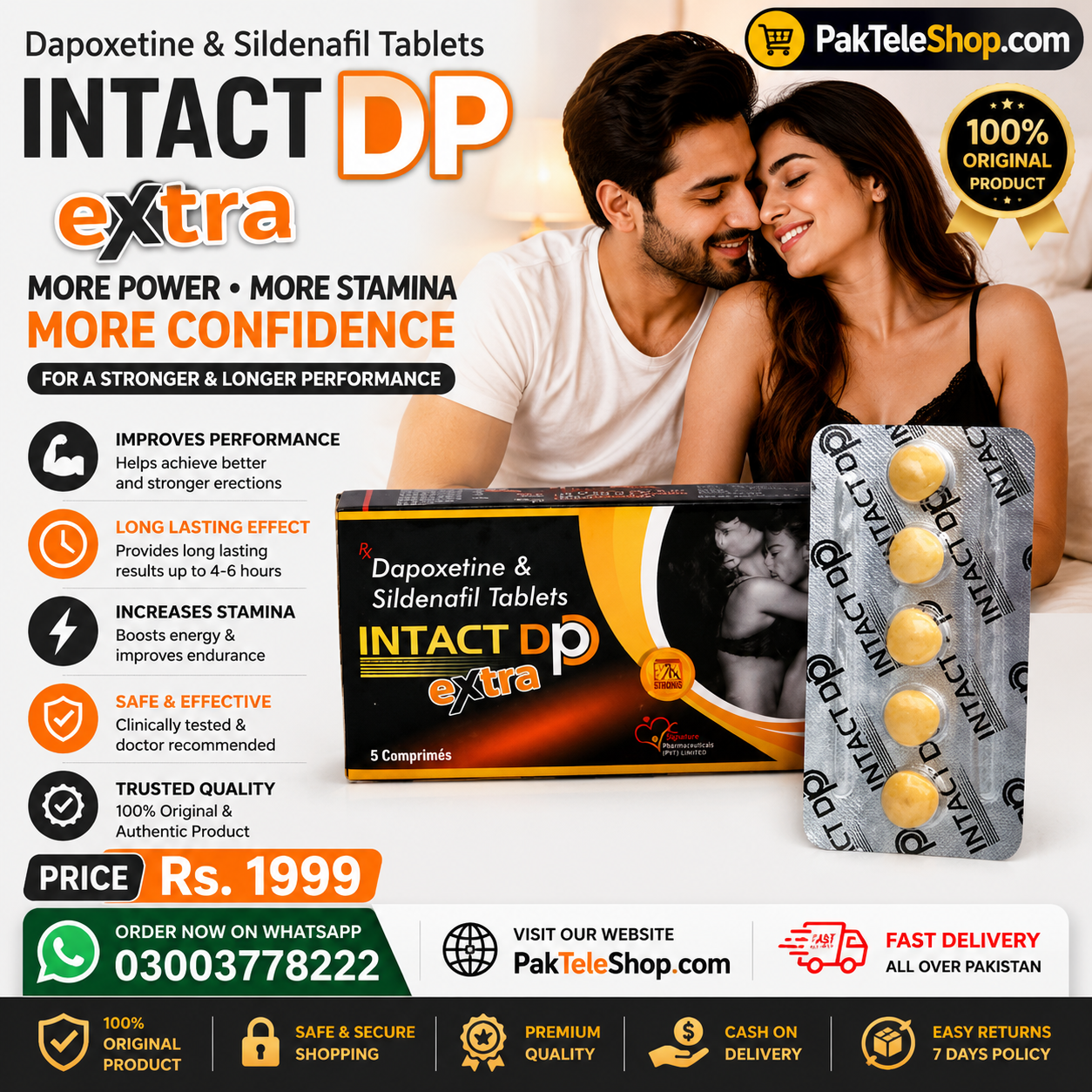 Intact DP Extra Tablets for sale In Pakistan - 03003778222