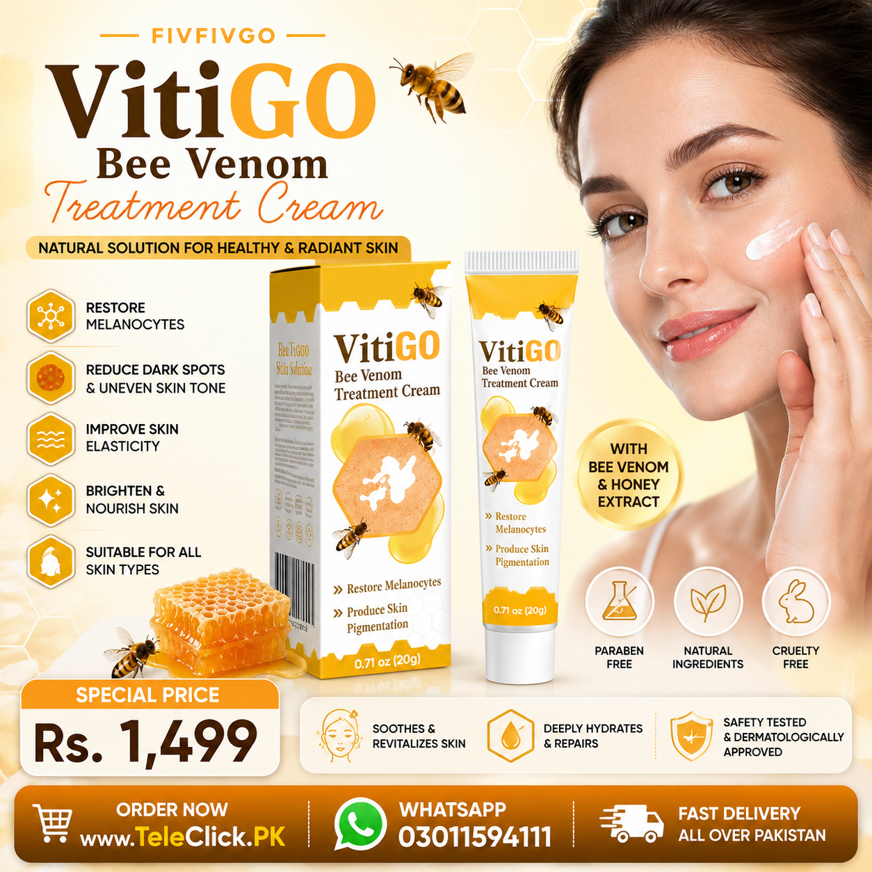 New Fivfivgo VitiGO Bee Venom Correcting Cream In Pakistan