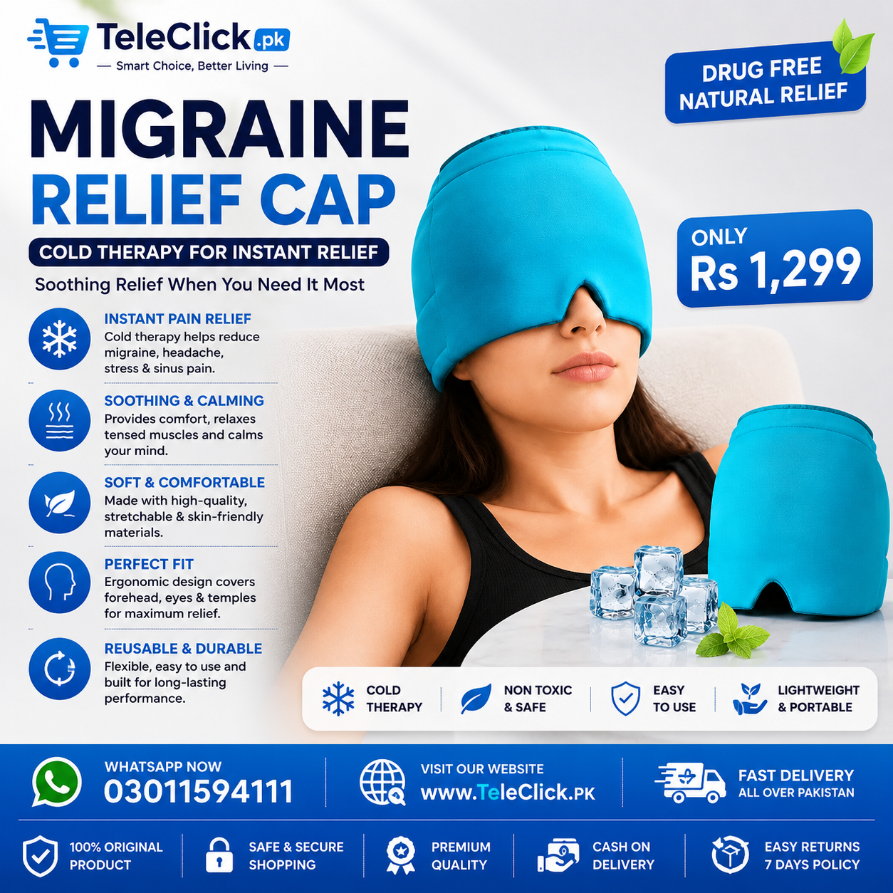 Migraine Relief Cap In Pakistan - 03011594111