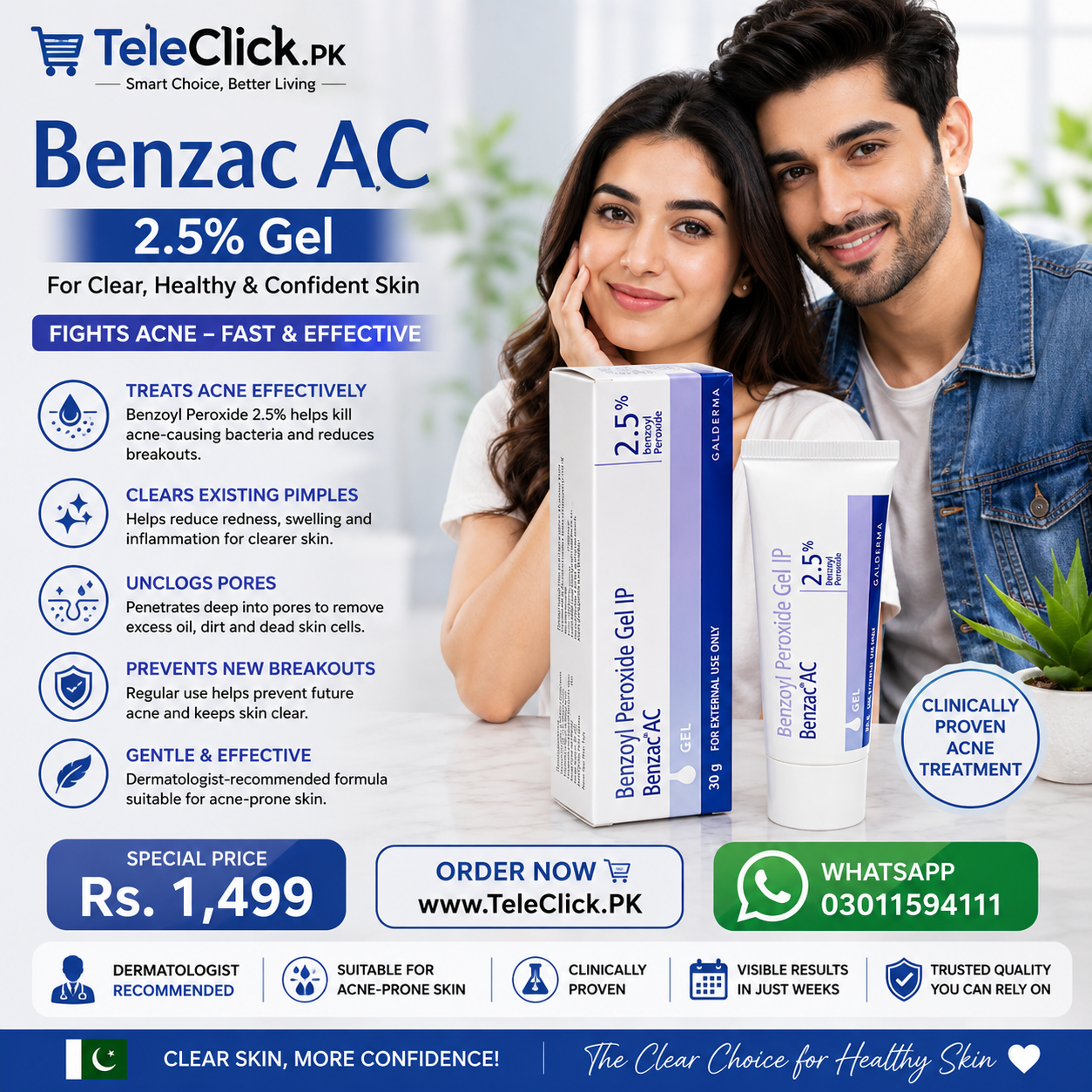Benzac AC 2.5% Gel In Pakistan - 03011594111 — photo 1