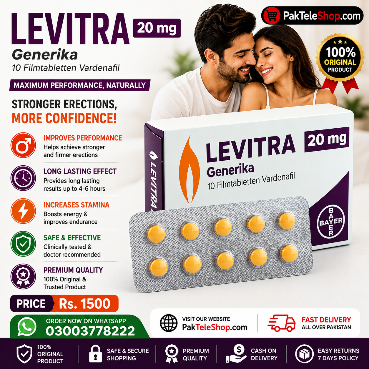 Levitra 20mg Price In Pakistan - 03003778222