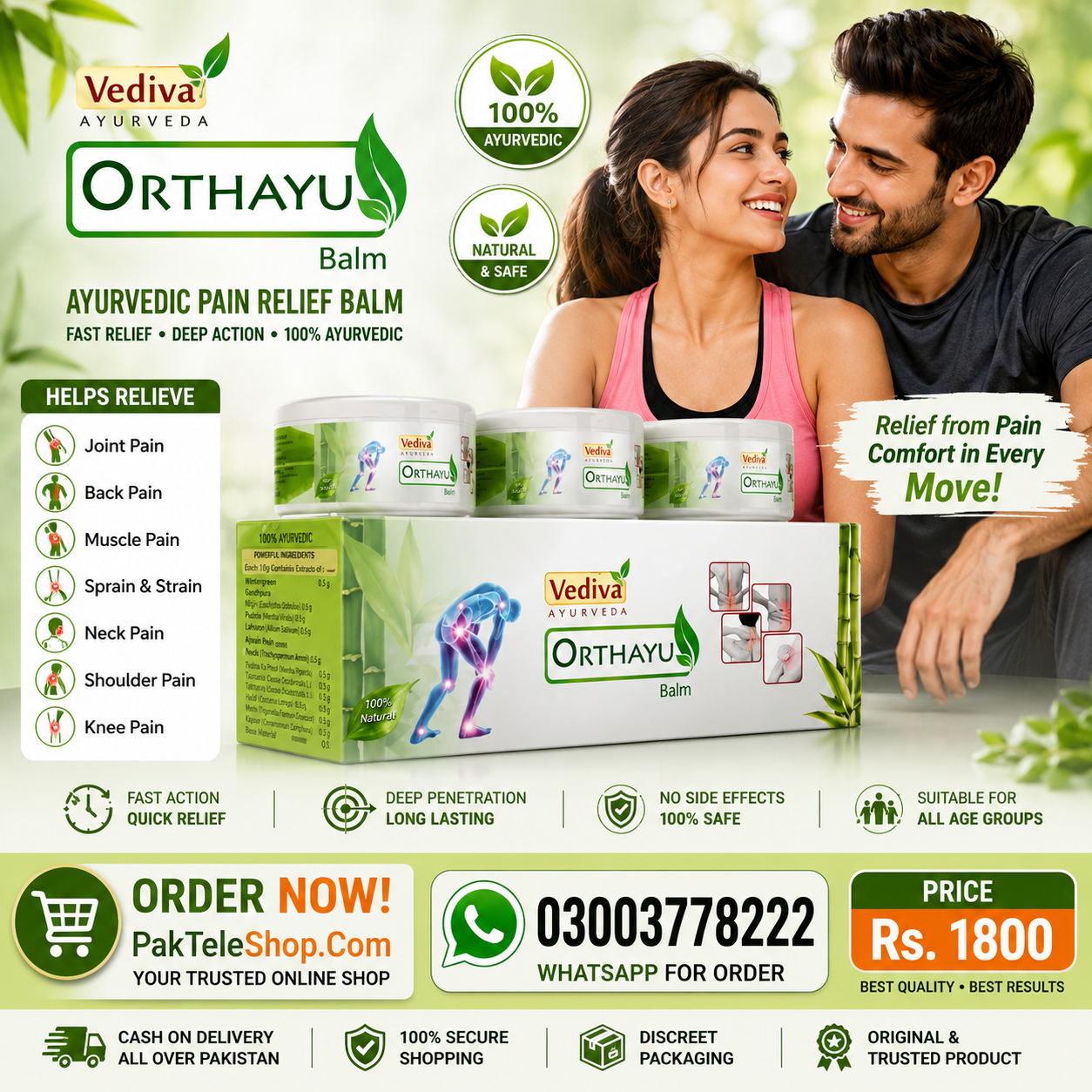 Vediva Orthayu Balm in Pakistan - 03003778222