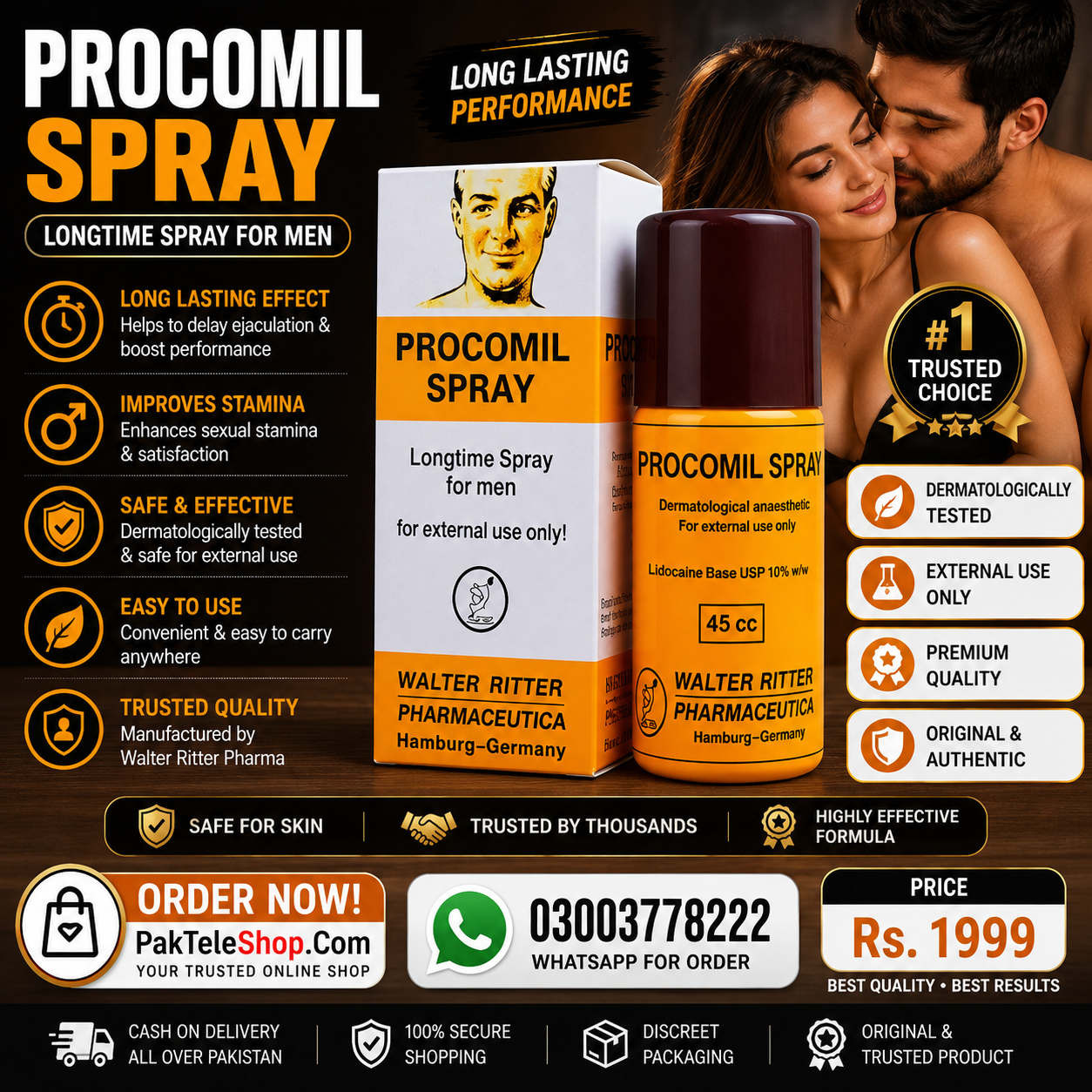 Original Procomil Spray Available In Pakistan - 03003778222