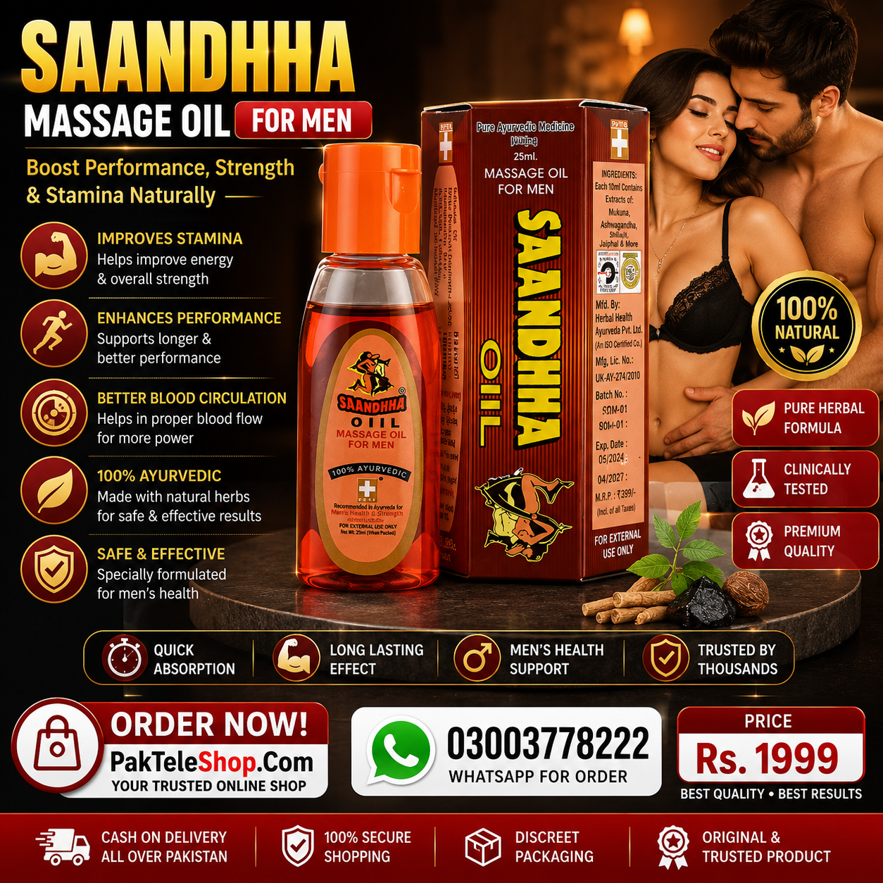Saandhha Oil In Pakistan - 03003778222