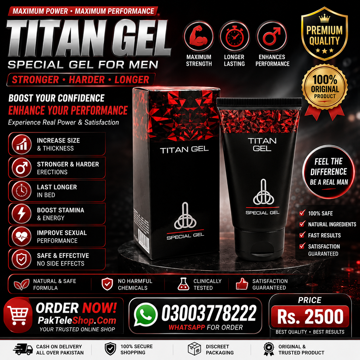 Titan Gel Price In Pakistan - 03003778222