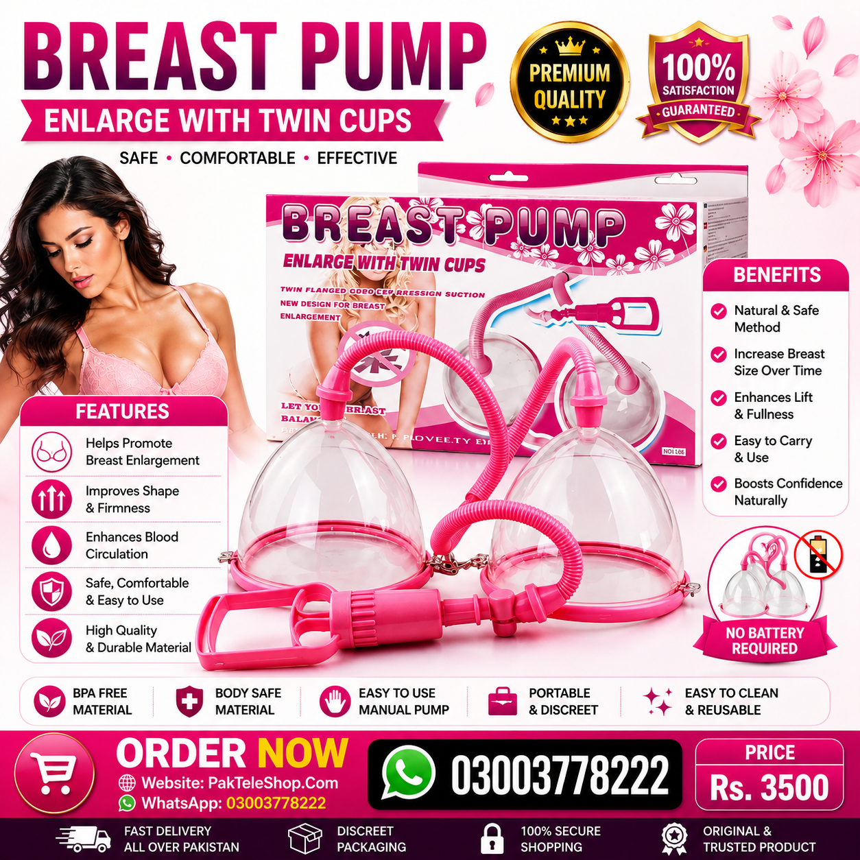 Breast Enlargement Pump In Pakistan - 03003778222
