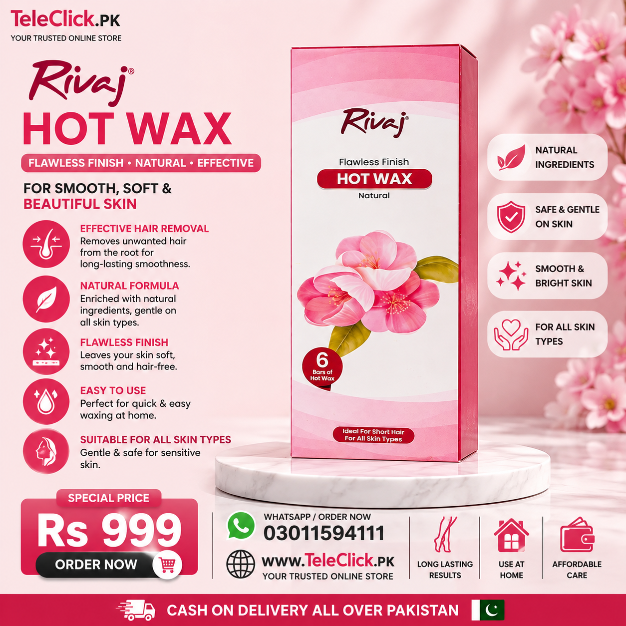Rivaj Hot Wax In Pakistan - 03011594111